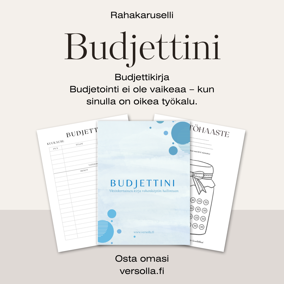 Budjettikirja budjetoinnin työkalu